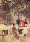 Konstantin Alexeievich Korovin Cafe in Paris oil painting reproduction